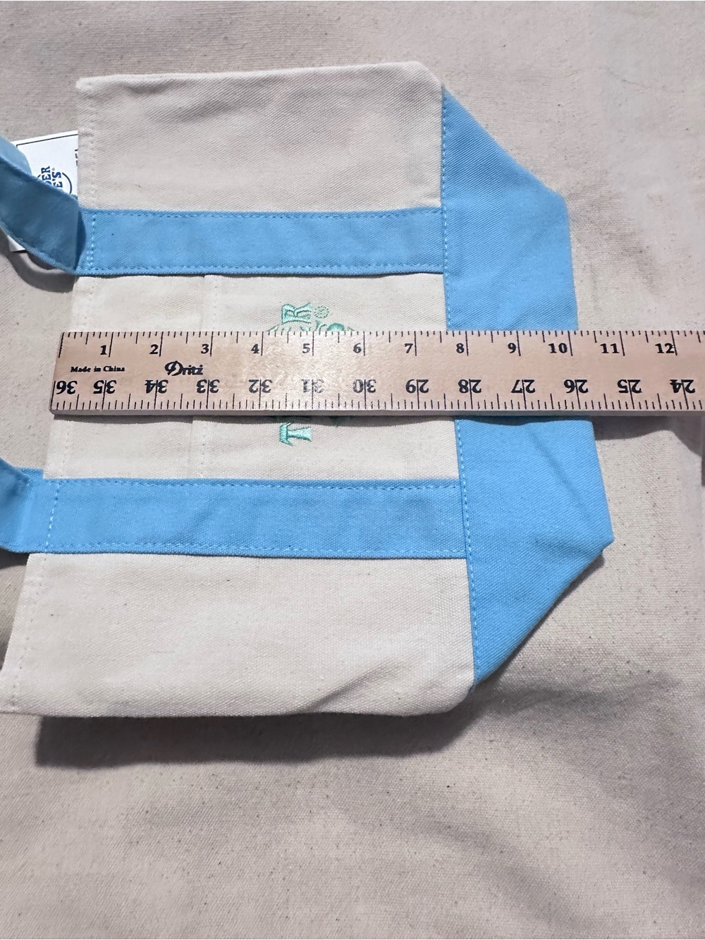 Trader Joe's | Tote | Trader Joe's Mini Tote | Light Blue - Picture 7 of 8